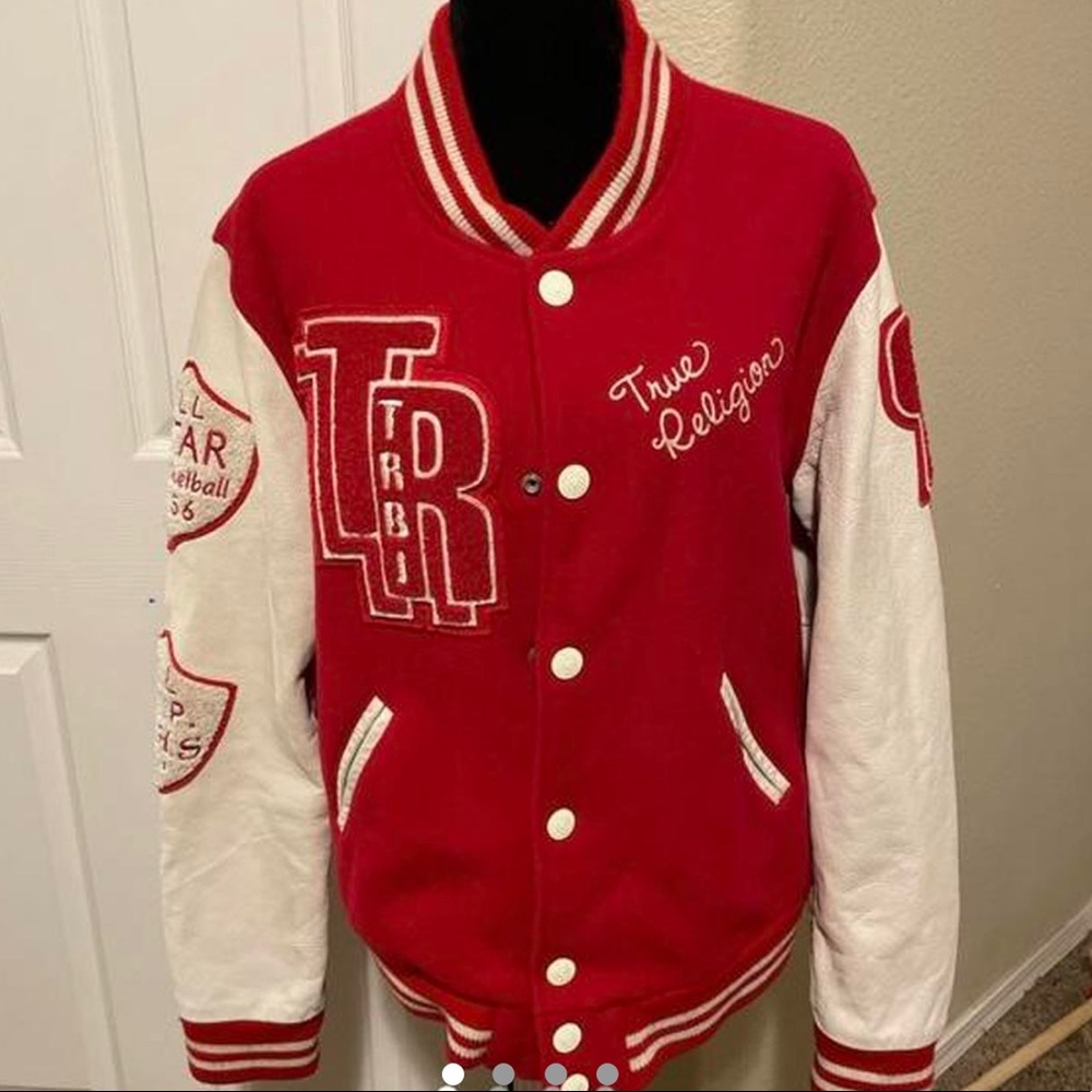 vintage true religion varsity jacket